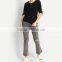 OEM lady blank t-shirt women tie up sleeve t shirt with wholesale price china