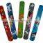 Promotional reflective custom pvc printed slap band slap bracelet