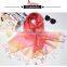 2017 Latest Fashion Organza scarves two layer silk scarf best selling for ladies silk scarf hijab caps