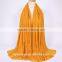 brown pearl chffon muslim scarf/27 color muslim tassel scarf/islamic hot sell women hijab