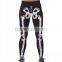 Sports Women Workout 3D Rugby and Bone Printed Unique Leggings Wholesale