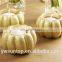 New Design Attractive Gold Glitter Pumpkin Resin Votive Candle Holder For Wedding Baby Shower Party Decoration