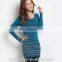 new fashion o neck long sleeve bodycon women slim sweater dresses