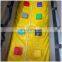 2016 new design PVC Tarpaulin fire truck inflatable obstacle bouncer with slide