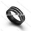 Stainless steel ring core black gold 7mm