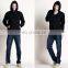 T-MH512 Adults Fleece Plain Black Blank Hoodies With No Labels