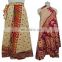 Indian Around skirts Reversible Dress Garden Silk Magic Wrap Skirt Plus Size Long 36" Sari dress beach wear Wraparound Ethnic