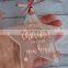 frosted acrylic perspex hanging star bauble decoration Christmas ornament