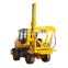 Highway guardrail truck mounted pile driver for steel tube Installation