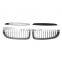 1 Pair Gloss black Single Slat Line Front Grille Kidney grill for BMW 3 Series E90 E91 2005 2006 2007