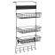 Multi-layer Refrigerator Storage Rack/Cosmetic Storage Basket with Hooks