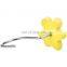 Yellow Flower Shower Curtain hooks for bathroom
