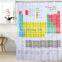 i@home Digital printing periodic table polyester shower curtain waterproof