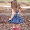 2019 summer fly sleeved kids DENIM BLUE cotton dress floral vest dresses 0-6years