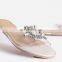 2020 Top quality ladies rhinestones slippers big size 42 women transparent PVC upper Women slipper women's sandals