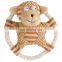 orange dog rope flying disc launcher tug toy