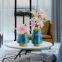 Fashion Wide Mouth European Light Luxury Jingdezhen Blue Ceramic Vase For Indoor Decor