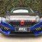 Body parts car grills 2016 honeycomb car front Grille spoiler for Honda civic 2016