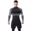 Manufacturers wholesale custom new workout clothes suit men's high-neck quick-drying tights  two-piece running sports suit