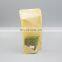 Stock Transparent window kraft paper bag stand up pouch with resealable zipper lock