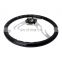 380mm 15inch  Slotted Spokes Black wood steering wheel , classic wooden hot rod steering wheel