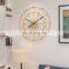 Drop Ship Relojes De Pared Retro Gold Iron Mute Silent Wall Clocks Duvar Saati For Metal Wall Decoration Wall Decor Home decor