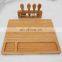 Eco-Friendly Kitchen Bamboo Charcuterie Board Set With 4 Knife Set