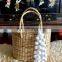 Hot Sale Simple straw bag water hyacinth Handbag for shopping, Woven Tote Bag with Pompom Wholesale Vietnam Manufacturer