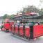 Children play outdoor carnival trackless train fun road trains theme park attraction tourist train