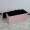 Foldable storage velvet ottoman-Pink