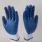 13 gauge white polyester knitted blue nitrile palm coated safety work gloves for workers