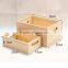 2016 high quaility big size pine wooden food or small thing storage box without lid of 2 set