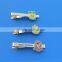 Gift Set Your Own Customized Logo Gold Silver Finished Necktie Clip Tie Pin Cufflinks