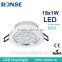 Ronse 18*1W aluminum recessed high power led ceiling light silver(RS-2043(C))