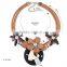 Summer New Arrival Wood Jewelry Wooden Bead Flowers Pendant Necklace