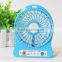 3 Speed Rechargeable Table mini standing Fan Portable and Compact Mini Personal Hand-held Fan for Home and Travel