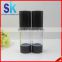 30ml 50ml cosmetic black airless bottle with pump cap for lotion