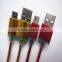 High quality colorful univerisal micro aluminum cable with perfume taste usb data transfer and chargering cable