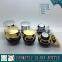 Black Glass Colored Cosmetic Bottle and Glass Cosmetic Cream Jar With Shining Gold Lid Quality Choice