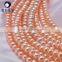 wholesale natural fresh water pearl strands pink 8-9mm AAA high luster and clear surface