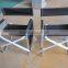 Folding aluminium director chair with side table