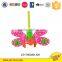 Plastic push&pull butterfly,light up cartoon.kids flash play game toys