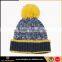 Wholesale knitted beanie cheap hat with earflap pattern