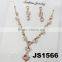 beautiful glitter colorful crystal diamond necklace jewelry set