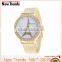 2016 fashion gold mesh band rhinestone tower watch for women