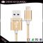 [CX]1m Metal Head Fish Net Braided nylon braided USB Date Sync Charging Cable for All Smartphone