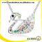 vogue swan model colorful rhinestone necklace jewelris