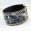 Wholesales fashion crystal bracelet custom bracelet leather bracelets