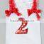 2015 apparel new girls vest knit garments for baby girls/kids print number