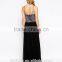 Fashion Wholesale Maxi Dress with Sequin and Mesh Crop Top